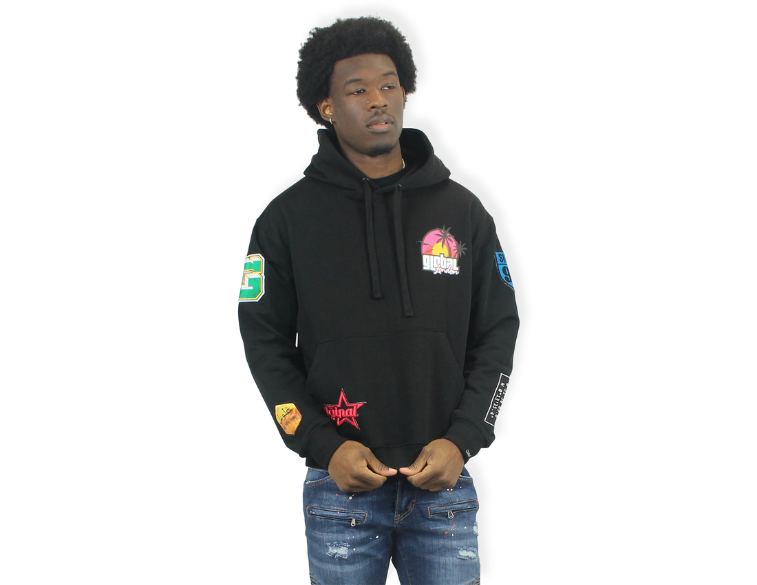 Patches Hoodie Black