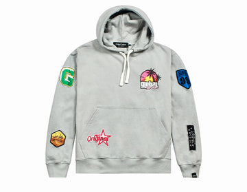 Patches Hoodie Grey